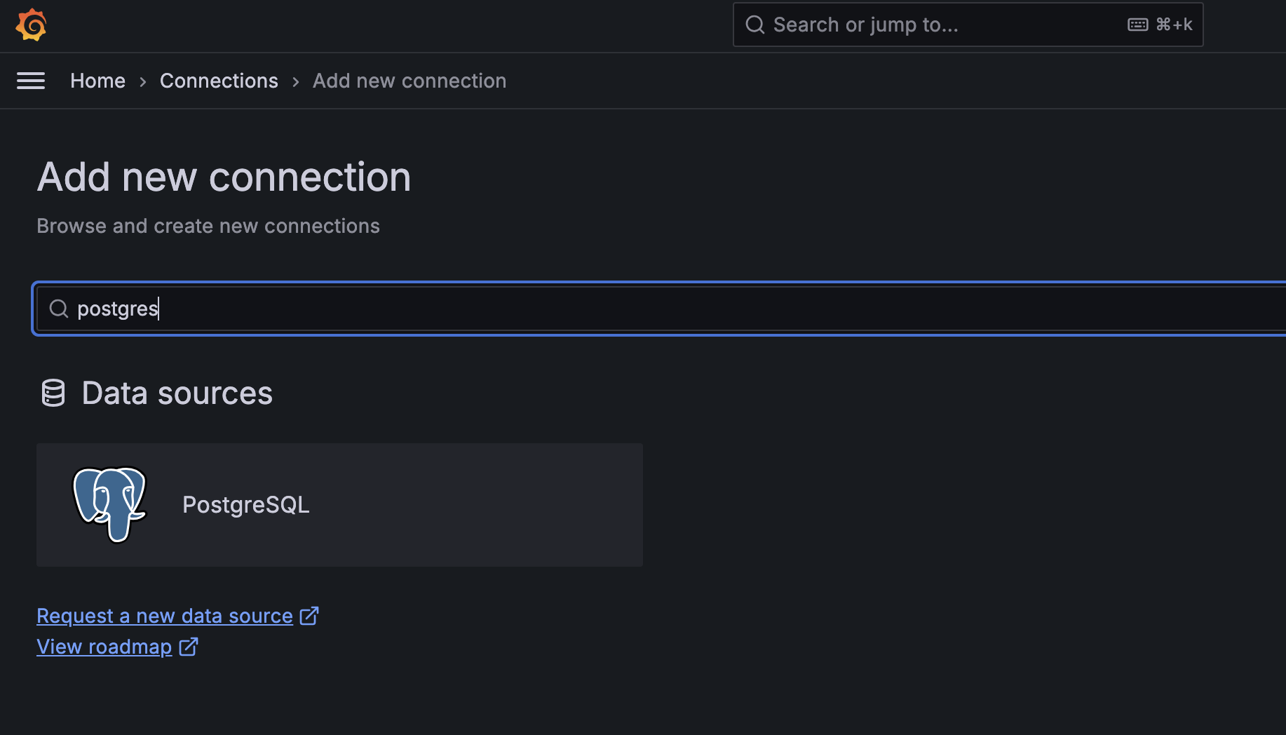 Grafana Datenbankverbindung konfigurieren